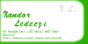 nandor ledeczi business card